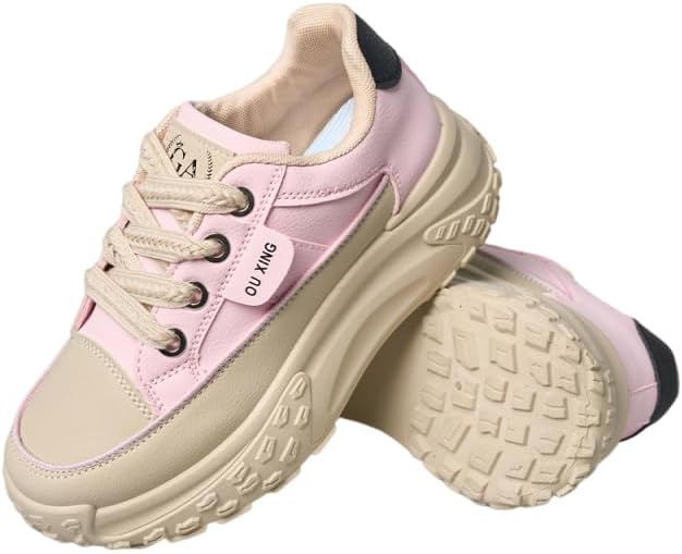 Stylish Lace Up Thick Soled Sneakers for Women - Perfect Fit