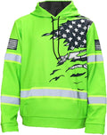 High Visibility Reflective Hoodie for Men - Safety Workwear
