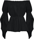Scarlet Darkness Renaissance Shirt for Women Bell Sleeve Blouse