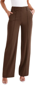 NIMIN High Waisted Work Pants for Women - Dressy Wide Leg Trousers