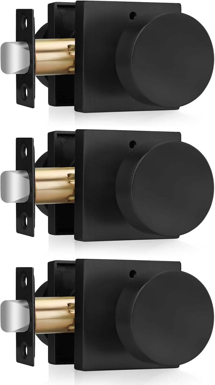 Haidms Matte Black Door Knobs for Interior Privacy and Style