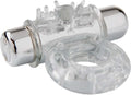 Sensuelle Bullet Ring 7 Function Clear Penis Ring - Rechargeable Power
