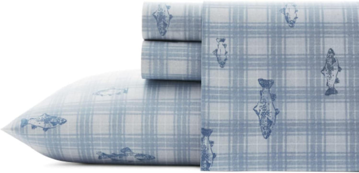 Eddie Bauer Queen Sheets Set - Crisp Cotton Percale Bedding