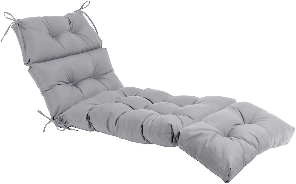 QILLOWAY Indoor Outdoor Chaise Lounge Cushion for Comfort