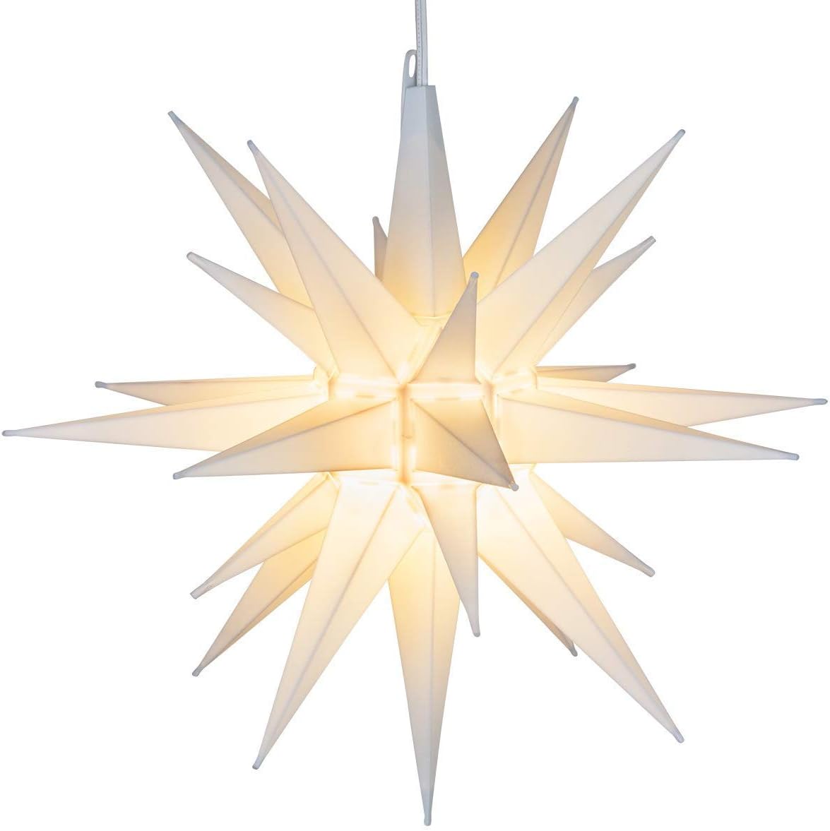 14 Inch White Moravian Star Light for Indoor and Outdoor Use