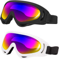Ski Goggles Pack of 2 - Youth and Adult Snowboard Motorcycle Goggles