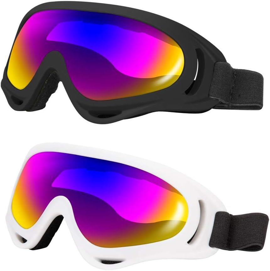 Pack of 2 Ski Goggles - Youth & Adult Fit