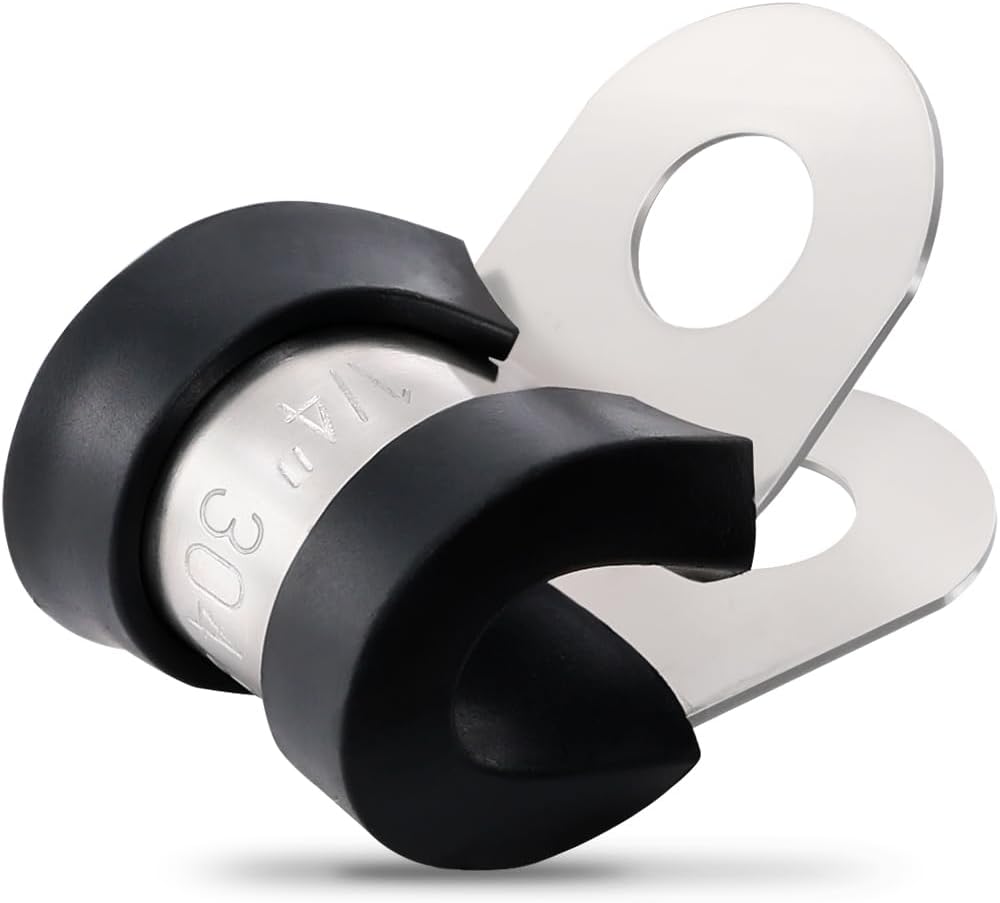 304 Stainless Steel Cable Clamps - Insulated & Versatile(6mm)
