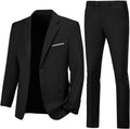 Mens Slim Fit 2 Piece Suit Two Button Notched Lapel Solid (Style P8QX)