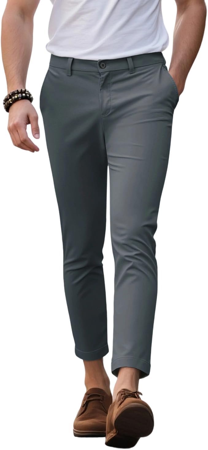 GINGTTO Mens Dress Pants Slim Fit Chino Pants for Men Stretch