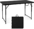 Folding Table 4 Foot Portable Heavy Duty Plastic Fold-in-Half Utility