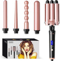5 in 1 Curling Wand Set with Temperature Display - Versatile Styling
