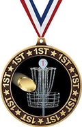 Gold Disc Golf 1st Place Medal by Crown Awards