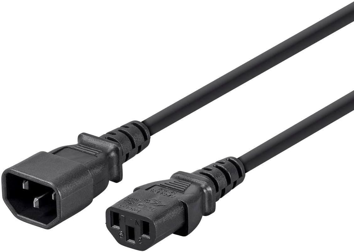 Monoprice 3-Prong Extension Cord - 6 Feet for Powering Devices
