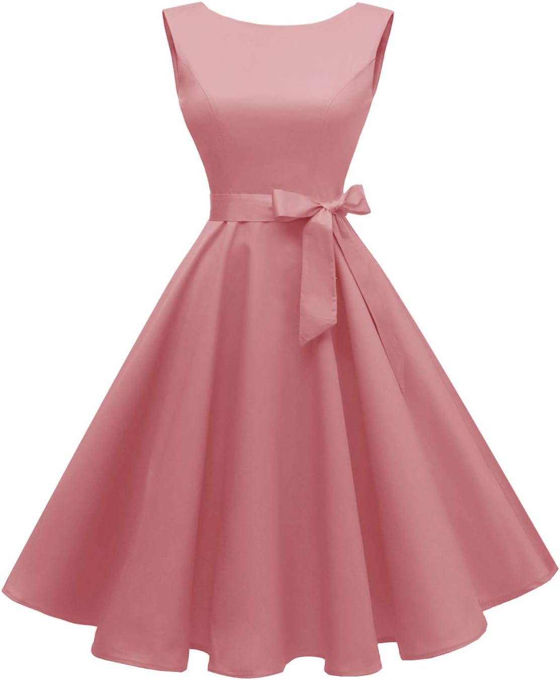 Vintage 1950s Cocktail Dress for Women - Sleeveless Boatneck Style
