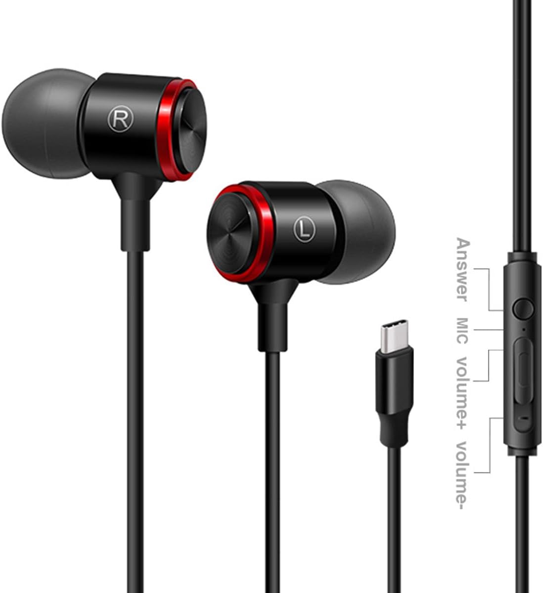 Enhanced USB C Earbuds - Sleek & Versatile Sound