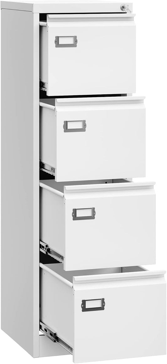 Letaya 4 Drawer File Cabinet with Lock for Secure Storage