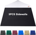 Black SunWall for 10x10 Slant Leg Pop Up Canopy, 3 Pack Sidewalls