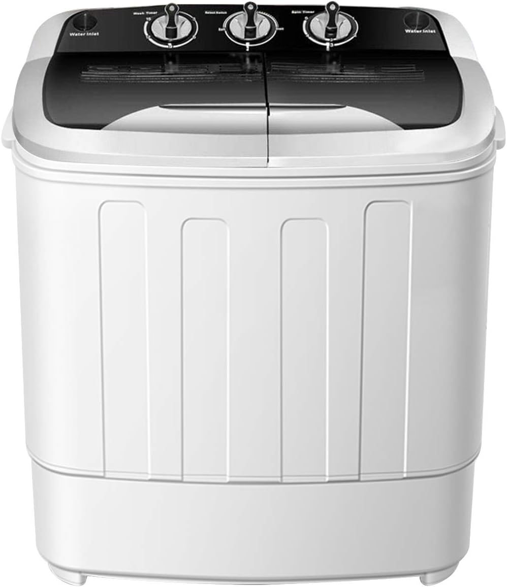 Safeplus Compact Mini Washer & Dryer Combo - 8lbs Wash, 5lbs Spin