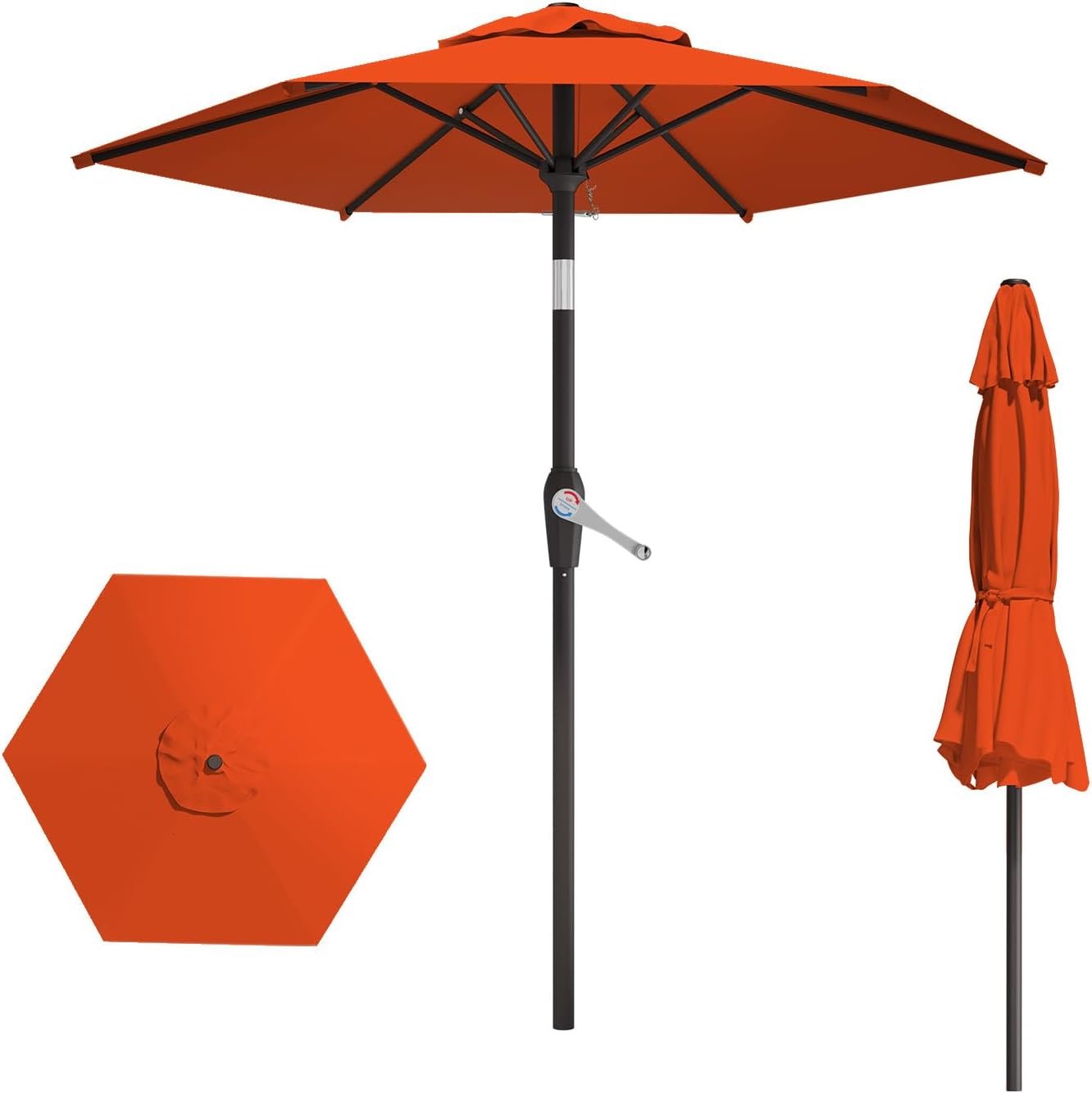 7.5FT Patio Umbrella with Tilt and Crank for Outdoor Relaxation
