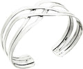 Women's 925 Sterling Silver Chunky Plain Bangle Bracelet - Statement