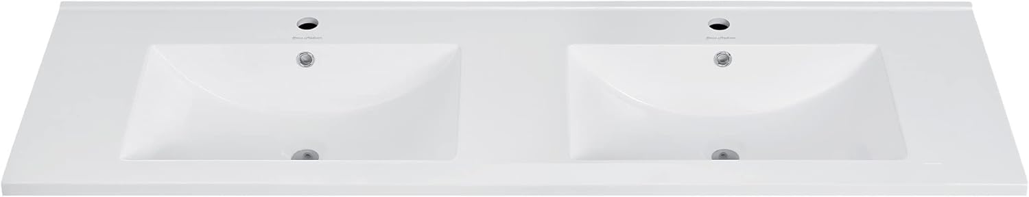 60 in Vanity Top Bathroom Sink with Drop-in Installation