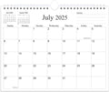 Calendar 2025-2026 - 18 Month Wall Calendar 8.5in x 11in