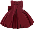 Flower Girl Bowknot Tutu Dress for Kids - Elegant Square Neck Flower