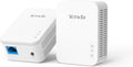 Tenda AV1000 Powerline Adapter Kit with Gigabit Ports - Fast Wired