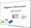 Magnetic Dry Erase Board 24x36 in - Durable, Easy to Install