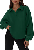 PRETTYGARDEN Oversized Sweatshirt V Neck Pullover - Cozy Everyday Fit