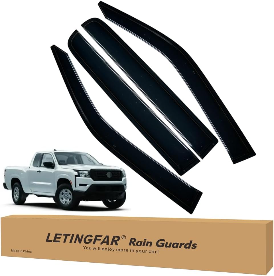 Window Visors Rain Guards for Nissan Frontier Crew Cab 2022 2024