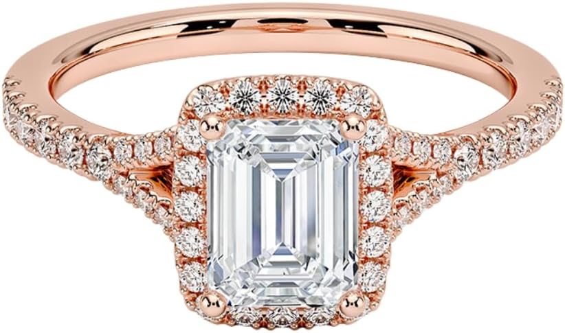 1-3 CT Moissanite Engagement Ring in Solid Gold & Silver