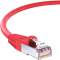 Ethernet Cable CAT5E Shielded FTP 50 FT - Red - 1Gbps Performance