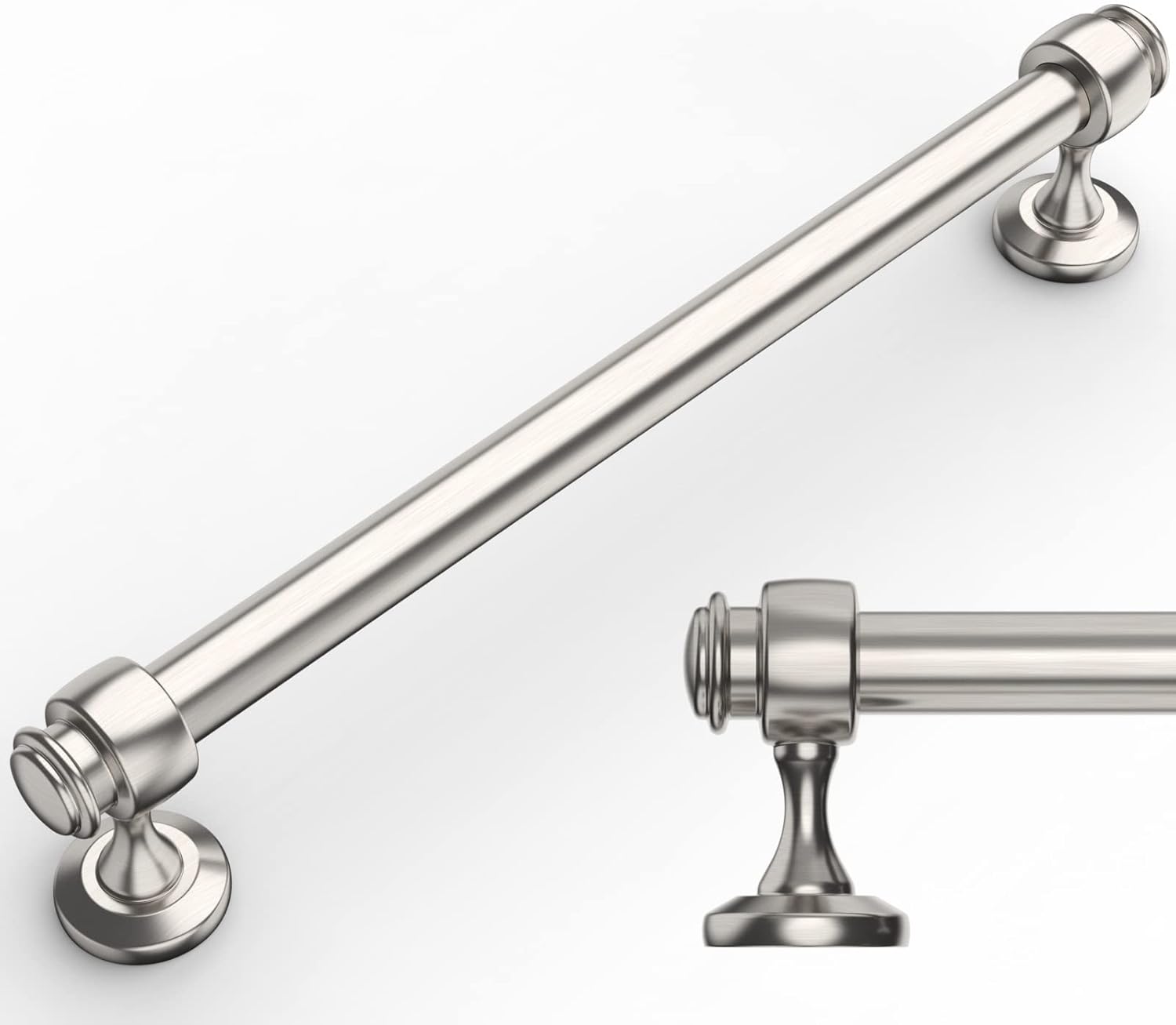 Amerdeco 10 Pack Brushed Satin Nickel Cabinet Pulls for Kitchen