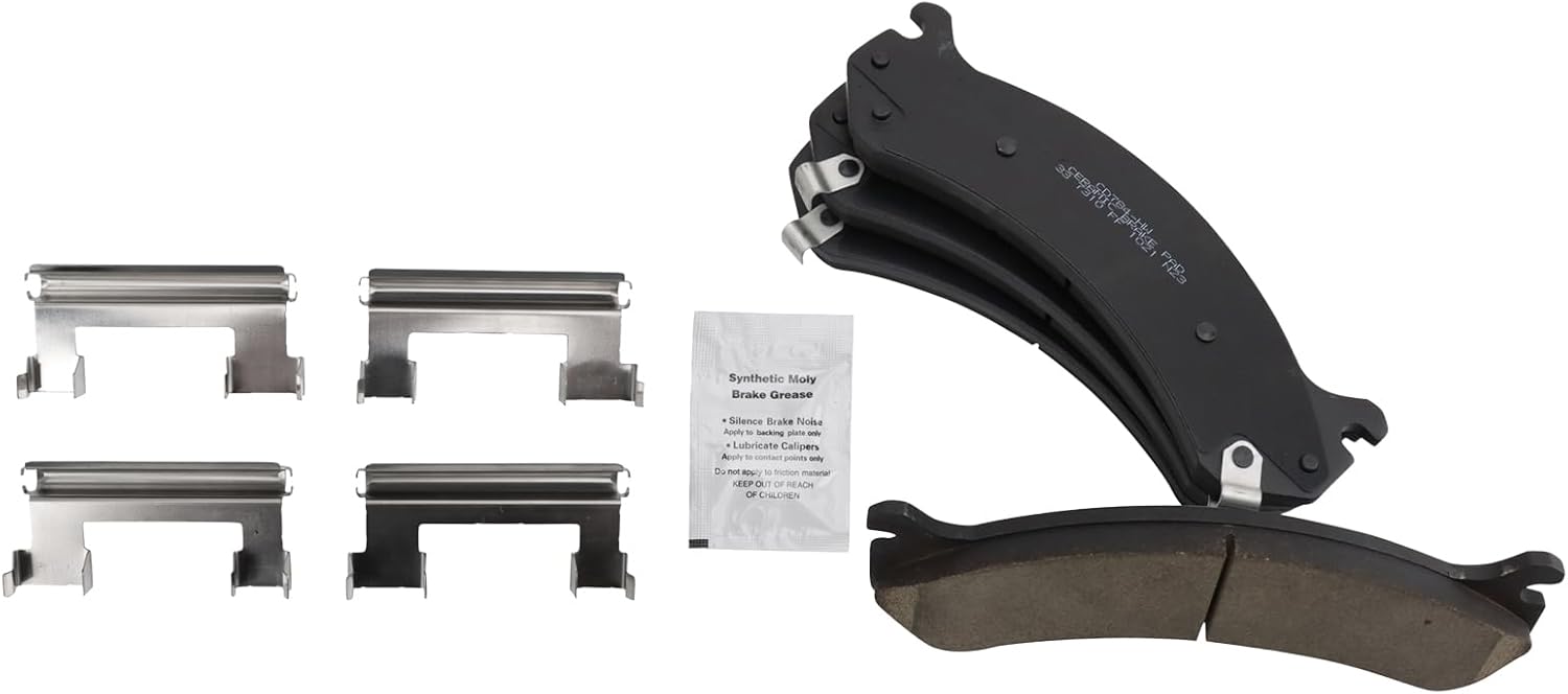 TRQ Front Premium Posi Ceramic Brake Pad Set for Chevy GMC