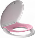 Round Toilet Seat 16.5ft with Built-in Toddler Seat - Quiet Slow Close