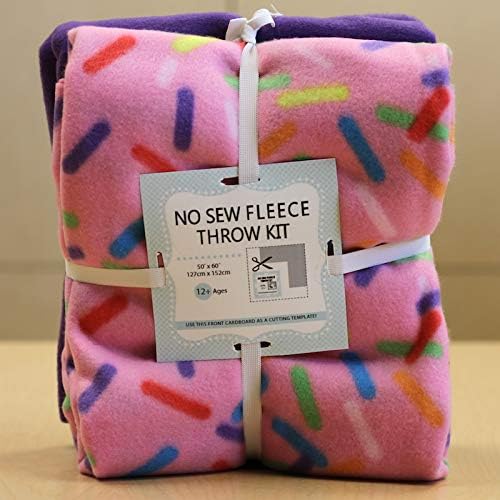 YourFleece Sprinkles No-Sew Throw Blanket Making Kit for DIY Fun