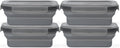 Collapsible Food Storage Containers Set of 4 - Space-Saving Meal Prep