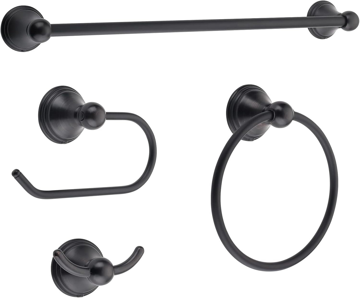 FILTA Bathroom Hardware Set - Stylish Oil Rubbed Bronze Towel Rack