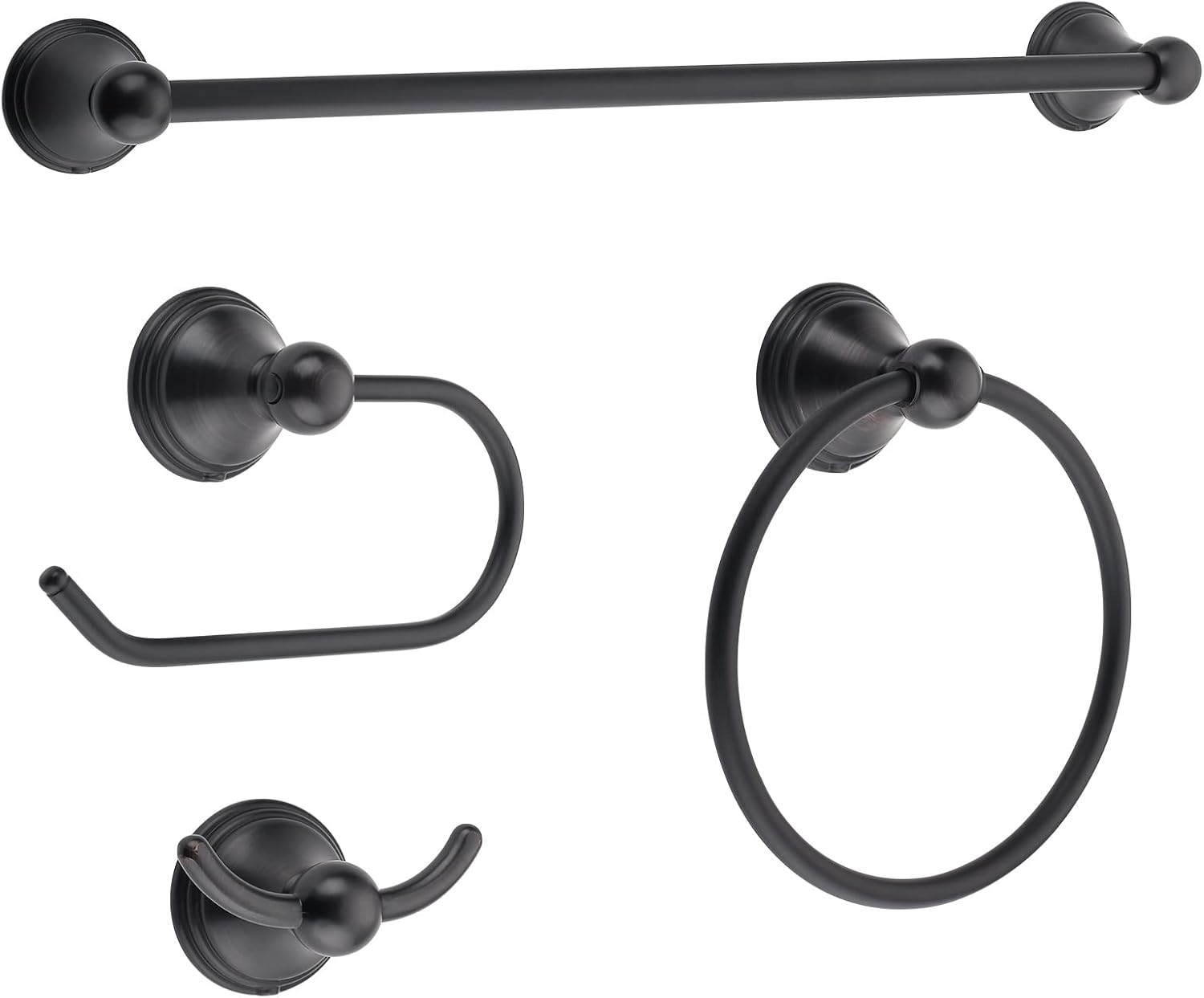 FILTA Bathroom Hardware Set - Stylish Oil Rubbed Bronze Towel Rack