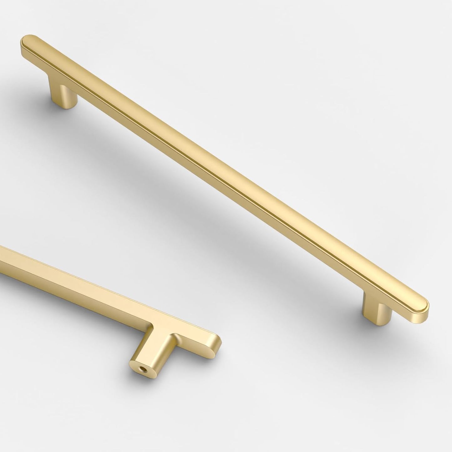 Brushed Gold Kitchen Cabinet Handles - 10 Pack 7.5 Inch Pulls