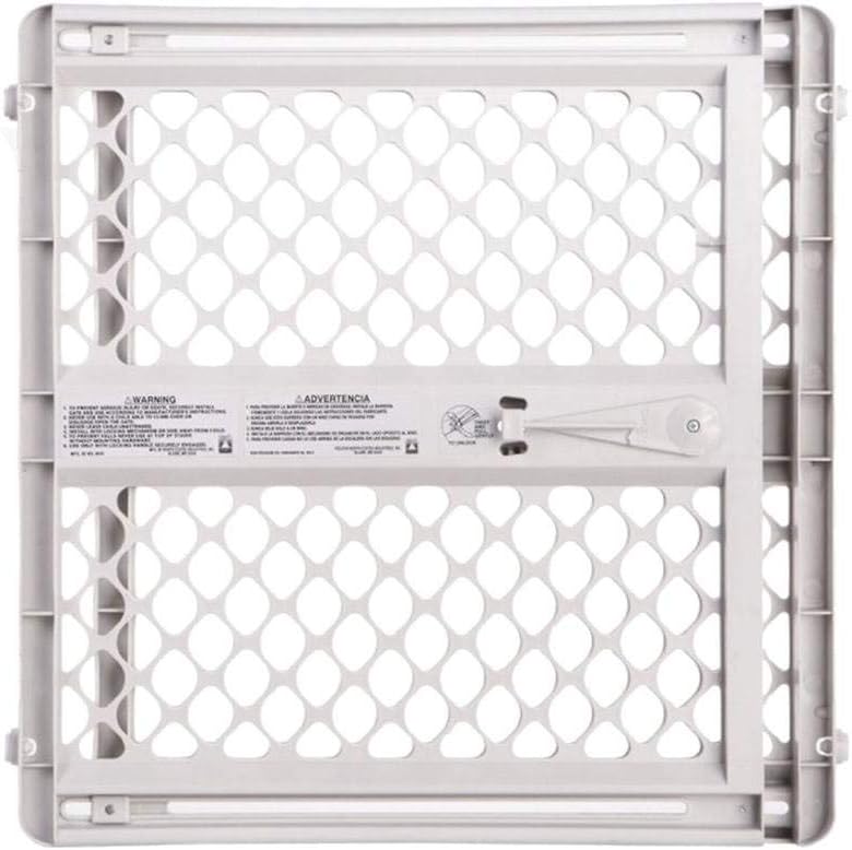 Versatile & Stylish Gray Dog Gate: 26-42 Wide, Pressure Mounted or Swinging Door, 26 Tall