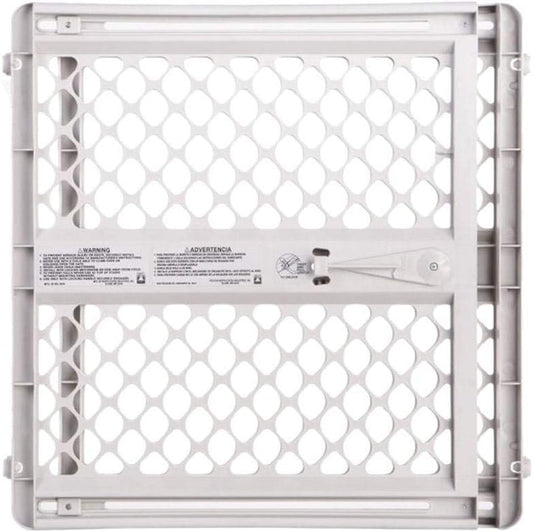 Versatile & Stylish Gray Dog Gate: 26-42 Wide, Pressure Mounted or Swinging Door, 26 Tall