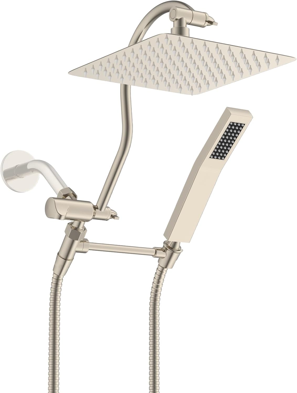 Hibbent 8ft' High Pressure Rainfall Shower Head Combo Set