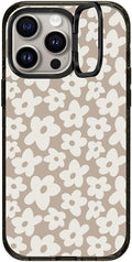 Impact Ring Stand Case for iPhone 15 Pro Max - Natural Flower Clear