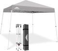 10x10 Slant Leg Pop-up Canopy Tent Light Gray - Easy One-Person Setup