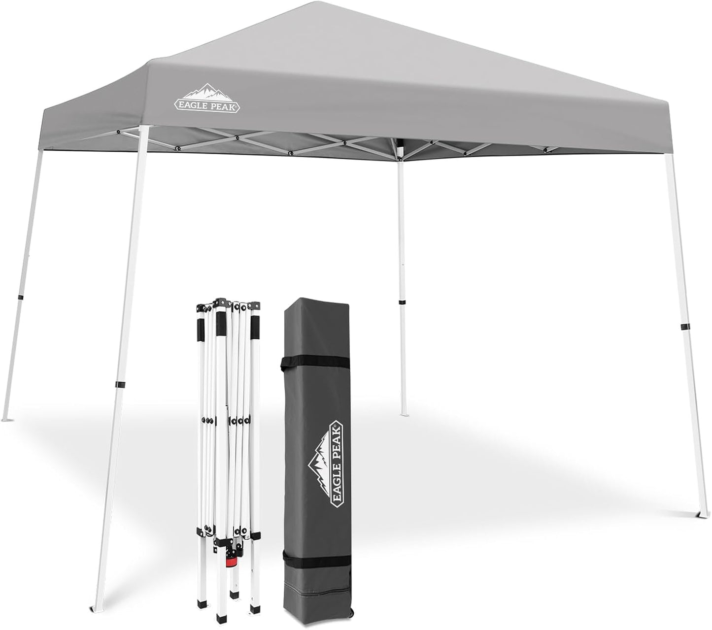EAGLE PEAK 10x10 Slant Leg Pop-up Canopy Tent for Easy Setup