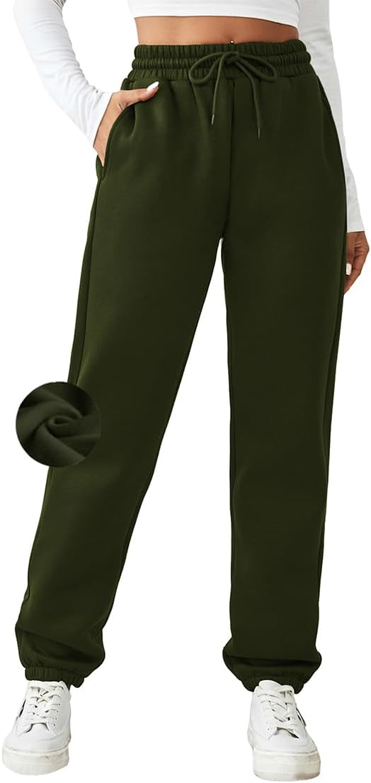 Fleece Lined Sweatpants for Women - Warm Athletic Joggers