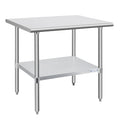 Hally Stainless Steel Table 30 x 36 in - NSF Commercial Work Table